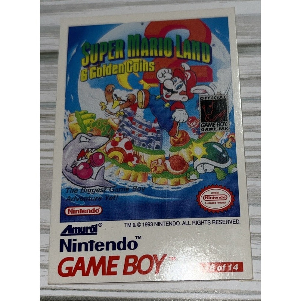 1993 NINTENDO GAME BOY SUPER MARIO LAND 2 MINI TRADING TIP CARD‎ #8